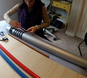 lightsaber headboard, bedroom ideas, diy, lighting, woodworking projects