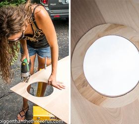 anthropologie inspired lotus mirror, wall decor, woodworking projects