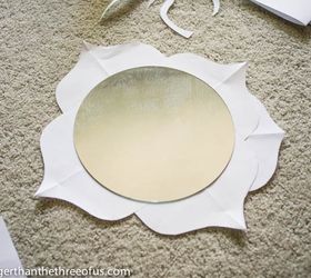 anthropologie inspired lotus mirror, wall decor, woodworking projects