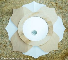 anthropologie inspired lotus mirror, wall decor, woodworking projects