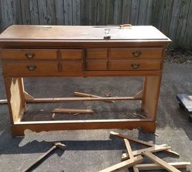hall table from and old dresser, painted furniture