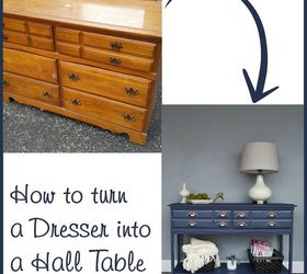 hall table from and old dresser, painted furniture
