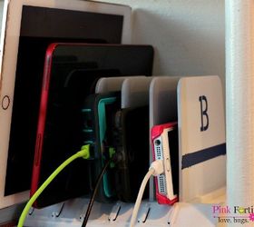 old mail sorter gets upcycled as an phone holder, organizing, repurposing upcycling