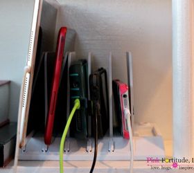 old mail sorter gets upcycled as an phone holder, organizing, repurposing upcycling