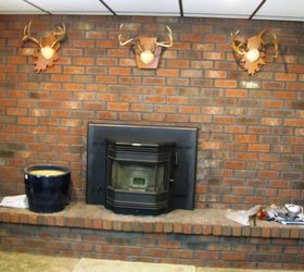 whitewash brick, concrete masonry, fireplaces mantels, painting