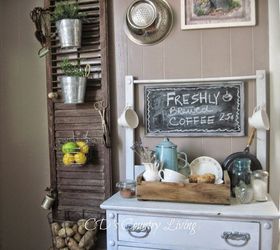 re purposing a vintage shutter, kitchen design, repurposing upcycling