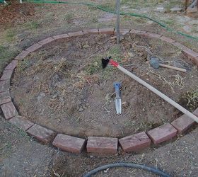 large homemade mosaic brick planter, concrete masonry, diy, gardening