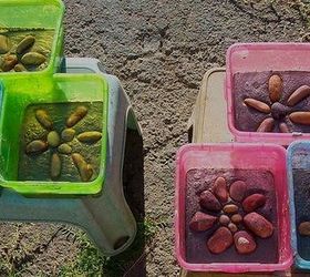 large homemade mosaic brick planter, concrete masonry, diy, gardening