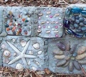 large homemade mosaic brick planter, concrete masonry, diy, gardening