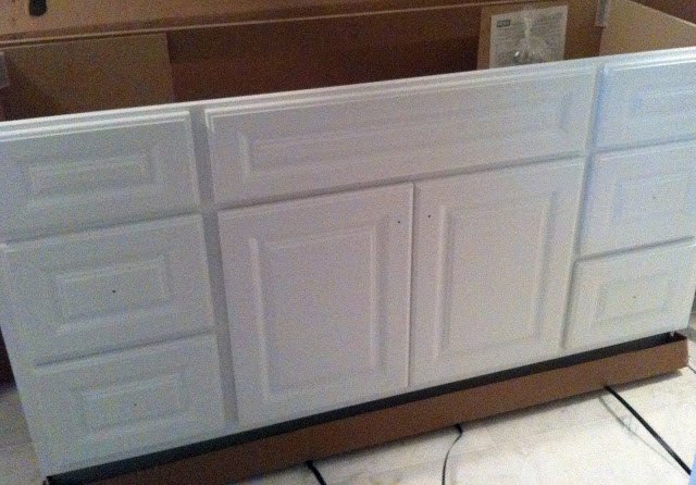 Custom Bathroom Vanities Diy diy custom gray painted bathroom vanity from a builder grade Custom Bathroom Vanities Diy diy custom gray painted bathroom vanity from a builder grade