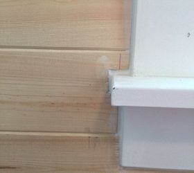 planked bathroom wall, bathroom ideas, wall decor, woodworking projects