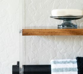 modern wood and acrylic shelf, bathroom ideas, diy, shelving ideas, small bathroom ideas, woodworking projects