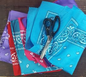 easy no sew bandana heart pillow, crafts, seasonal holiday decor, valentines day ideas