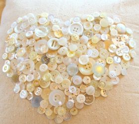 button heart pillow for valentines day, crafts, seasonal holiday decor, valentines day ideas