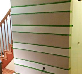 diy entryway feature wall makeover, foyer, painted furniture