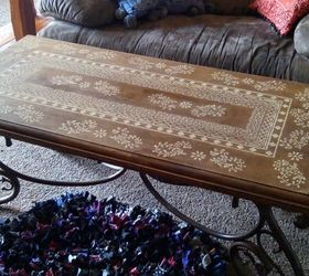 faux inlay coffee table, painted furniture