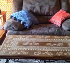 faux inlay coffee table, painted furniture