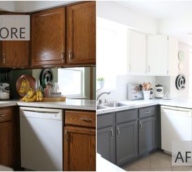 fixer upper inspired kitchen redo using mostly paint, home maintenance repairs, kitchen cabinets, kitchen design, paint colors, painting