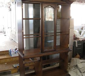 update those outdated china cabinets with wallpaper, chalk paint, painted furniture, repurposing upcycling