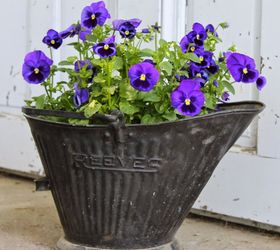 vintage planters, container gardening, gardening, home decor