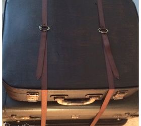 vintage suitcase side table, diy, painted furniture, repurposing upcycling, rustic furniture