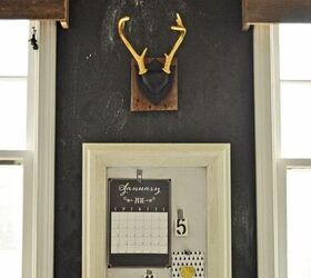 kitchen office wall a great before and after, chalkboard paint, home office, kitchen design, painting