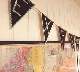 gallery map wall, repurposing upcycling, wall decor