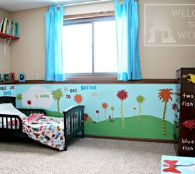dr seuss children s bedroom kidspace, bedroom ideas, diy, home decor, painted furniture, painting