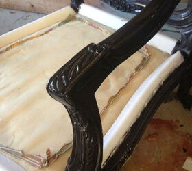 re creating a european finish for these painted black bregere chairs, chalk paint, diy, painted furniture, reupholster