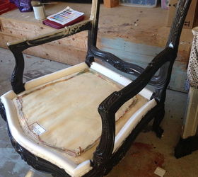 re creating a european finish for these painted black bregere chairs, chalk paint, diy, painted furniture, reupholster