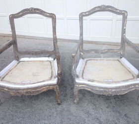 re creating a european finish for these painted black bregere chairs, chalk paint, diy, painted furniture, reupholster