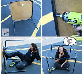 card table makeover, diy, painted furniture, woodworking projects