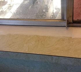 corks for an awkward formica windowsill space, repurposing upcycling, window treatments, windows