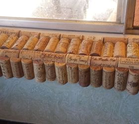 corks for an awkward formica windowsill space, repurposing upcycling, window treatments, windows