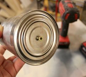 concrete vases from tin cans, concrete masonry, container gardening, diy, repurposing upcycling