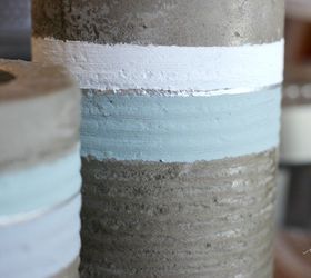 concrete vases from tin cans, concrete masonry, container gardening, diy, repurposing upcycling