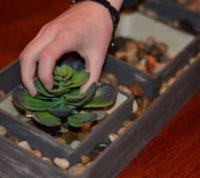 unfinished wooden boxes turned into versatile centerpiece, crafts, home decor, succulents