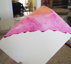 diy watercolor and gold leaf art, crafts, how to, wall decor