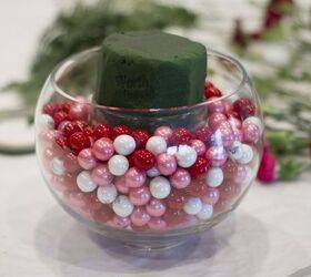 diy bubblegum bowl valentine centerpiece, flowers, seasonal holiday decor, valentines day ideas
