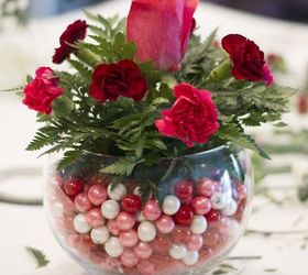 diy bubblegum bowl valentine centerpiece, flowers, seasonal holiday decor, valentines day ideas