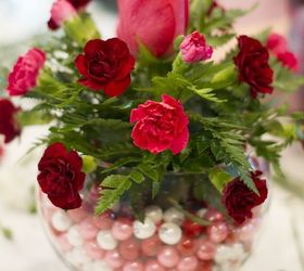 diy bubblegum bowl valentine centerpiece, flowers, seasonal holiday decor, valentines day ideas