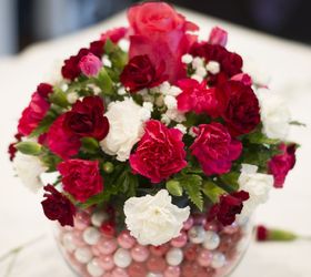diy bubblegum bowl valentine centerpiece, flowers, seasonal holiday decor, valentines day ideas