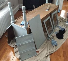 curbside tv console makeover, chalk paint, painted furniture