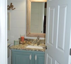 from red and dark to white and bright bathroom makeover, bathroom ideas, diy, painted furniture, painting