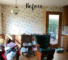 a simple colonial breakfast nook makeover, dining room ideas, home decor, kitchen design