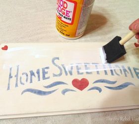 repurposed junk love sign, crafts, decoupage, repurposing upcycling, seasonal holiday decor, valentines day ideas