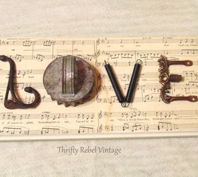 repurposed junk love sign, crafts, decoupage, repurposing upcycling, seasonal holiday decor, valentines day ideas