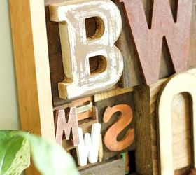 faux letterpress printing block diy art, crafts, wall decor