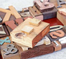 faux letterpress printing block diy art, crafts, wall decor