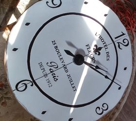 large clock made from a table top, diy, painted furniture, repurposing upcycling, wall decor